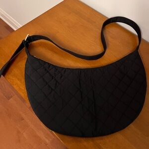 Ela Black Quilted Crossbody Bag